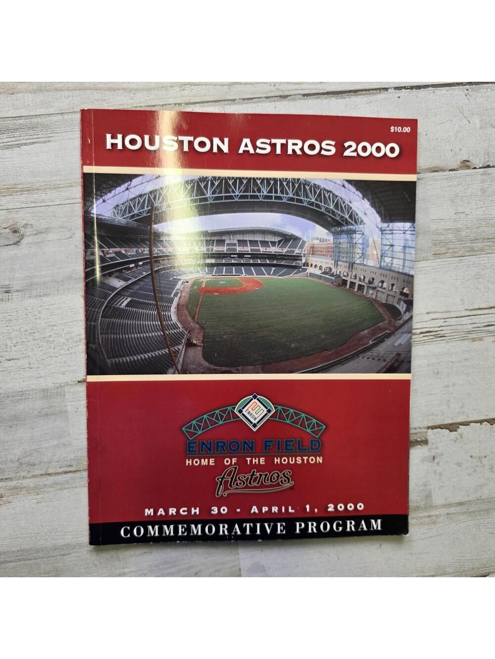 Houston Astros 2000 Enron Field First Games Commemorative Program Collectible